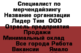 Специалист по мерчендайзингу › Название организации ­ Лидер Тим, ООО › Отрасль предприятия ­ Продажи › Минимальный оклад ­ 12 000 - Все города Работа » Вакансии   . Ямало-Ненецкий АО,Муравленко г.